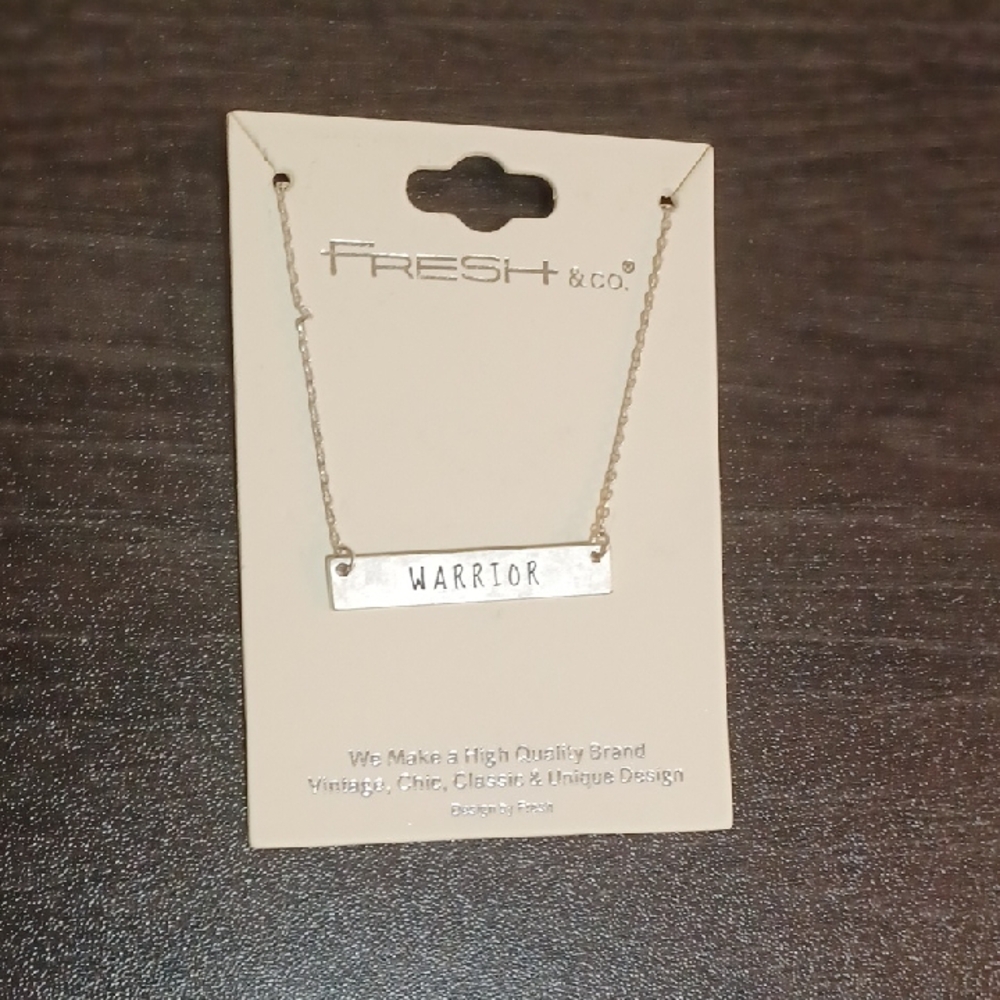 Worn Silver Warrior Pendant Necklace